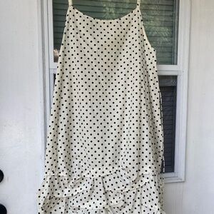 Krista Larson polka dot cotton slip dress